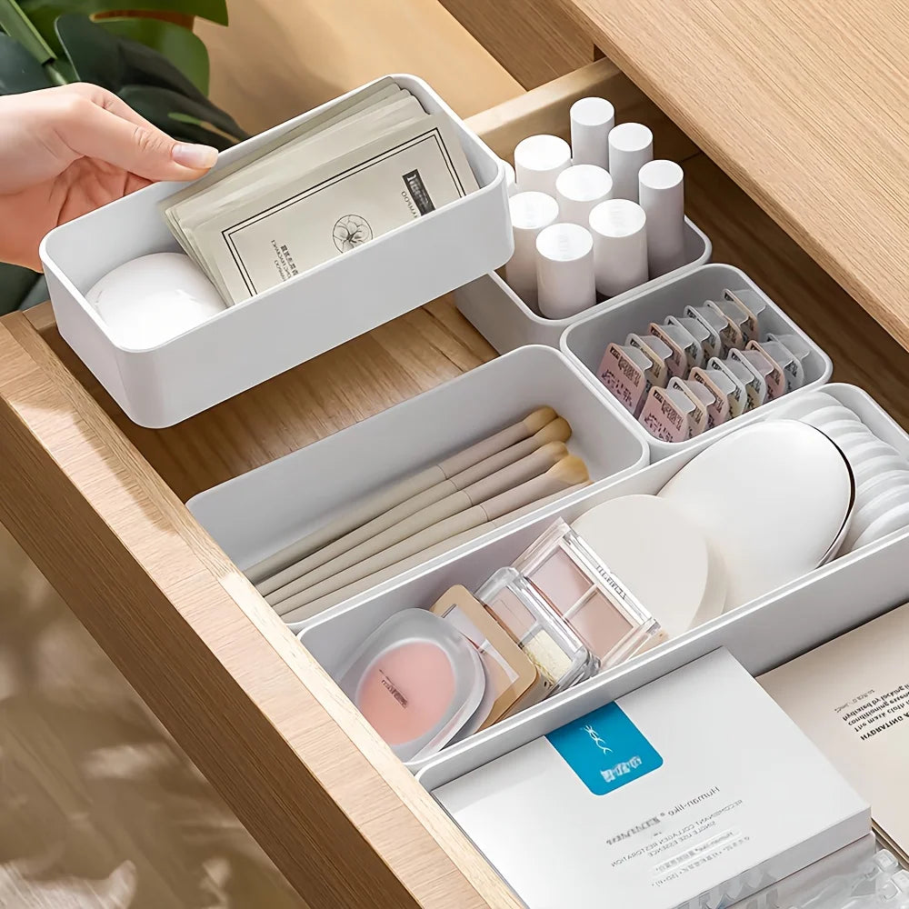 7pcs Set of Drawer Organizers, Designed to Separate Cosmetics And Skincare Products on Your Vanity, Suitable for Drawers of All Sizes, Desk & Drawer Organizer for Home Storage