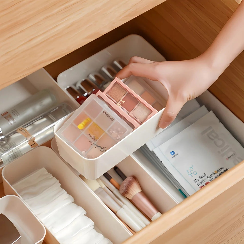 7pcs Set of Drawer Organizers, Designed to Separate Cosmetics And Skincare Products on Your Vanity, Suitable for Drawers of All Sizes, Desk & Drawer Organizer for Home Storage