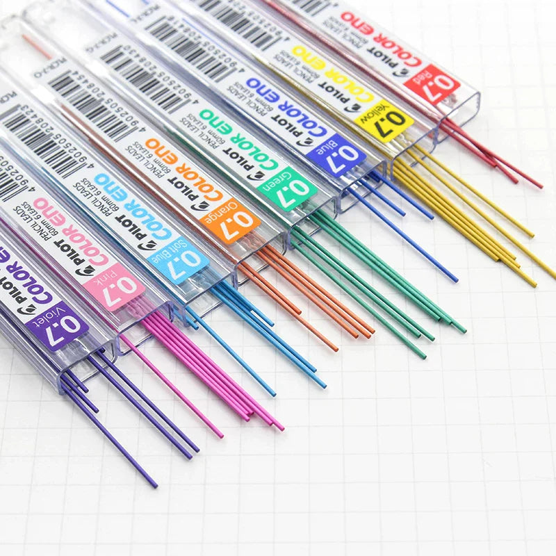 8pcs Japan PILOT Color Mechanical Pencil Set 0.7mm Color Lead HCR-197 Erasable Drawing Art Supplies Cute School Supplies Stationery