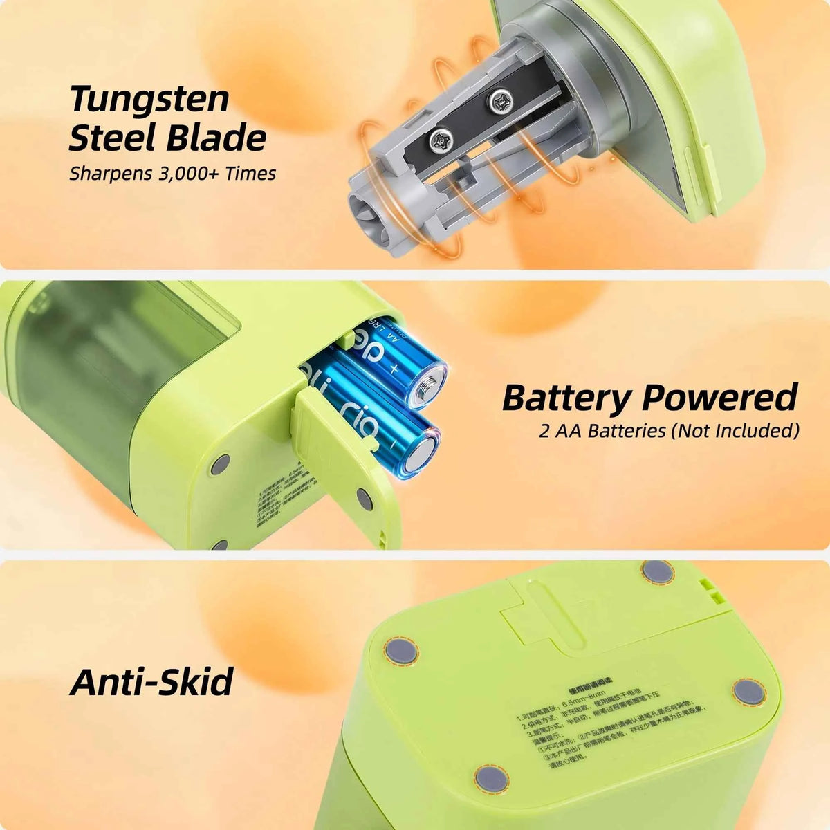 Deli Electric Pencil Sharpener Battery USB Operated Portable Sharpener for Home Office School