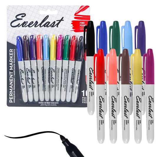 20/40/60-Pack Waterproof Dual-Tip Permanent Markers, Quick-Drying, Waterproof & Smudge-Proof, for Office Marking, Note-Taking,