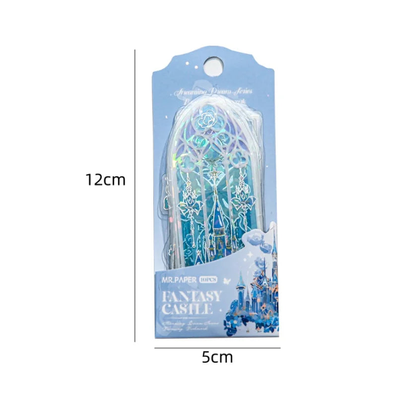 Mr Paper 40pcs/bag Shell Light PVC Bookmarks Streaming Dream Series High Value Ins Fresh Reading Marker Card Reading Bookmarks