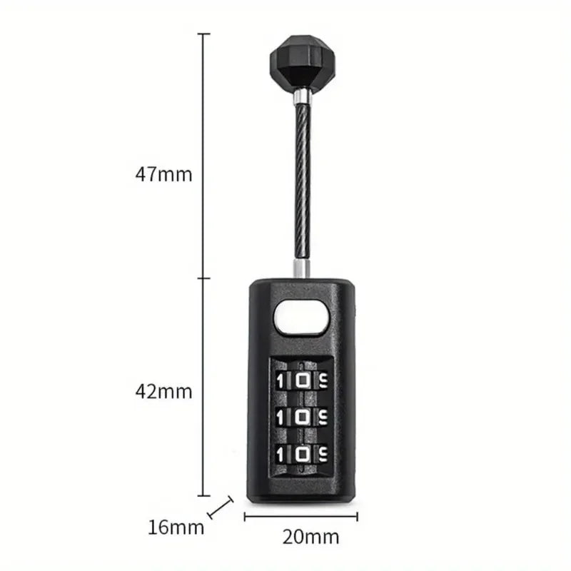 2Pcs/Lot Mini Lock Resettable Coded Lock Backpack Zipper Lock Luggage Padlock Dormitory Cabinet Lock 3 Digit Password Lock