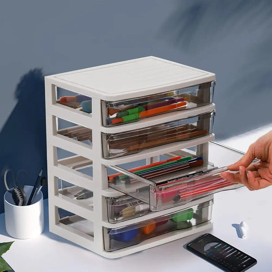 Compact Plastic Storage Bin, Clear Mini Organizer for Desk, Ideal for Craft, Accessories, and Stationery