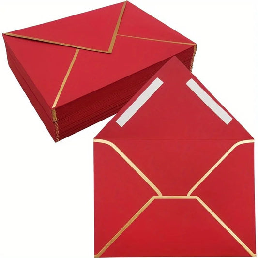 100 Pcs Western Style Envelopes Invitation Envelopes for Birthday Greeting Cards Postcards Letter Paper Party Invite Stationery Supplies