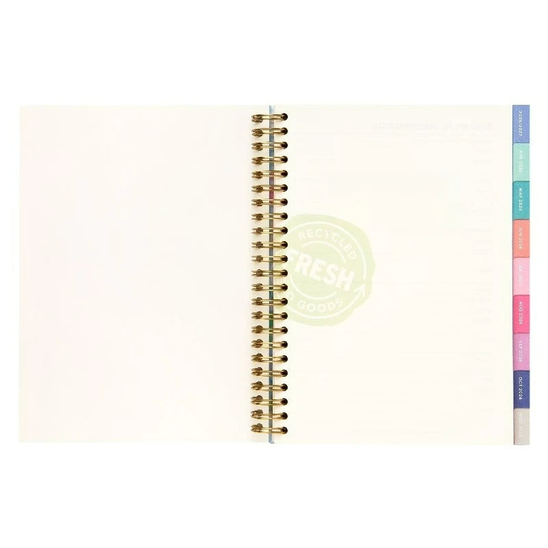 Weekly Planner, 6.25" x 8.25", Blue Religious, Poly Spiral Bound