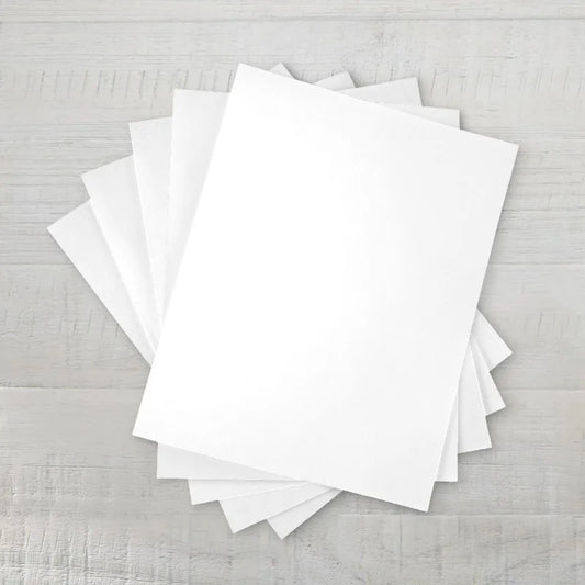 White Card Stock, 8.5" x 11", 67 lb, 100 Sheets