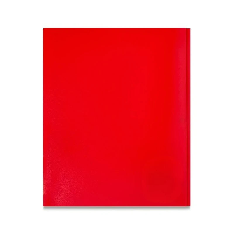 3-Prong 2-Pocket Poly Folder, Red