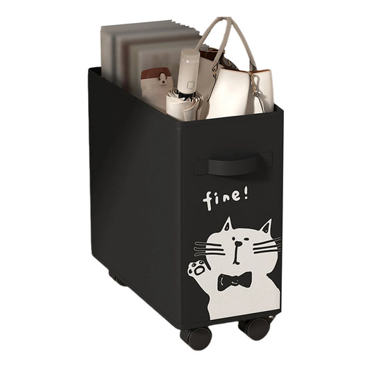 Office Storage Utility Cart Rolling Under Desk Organizer Basket Foldable Oxford Cloth Space Saving for Dorm Apartment Home