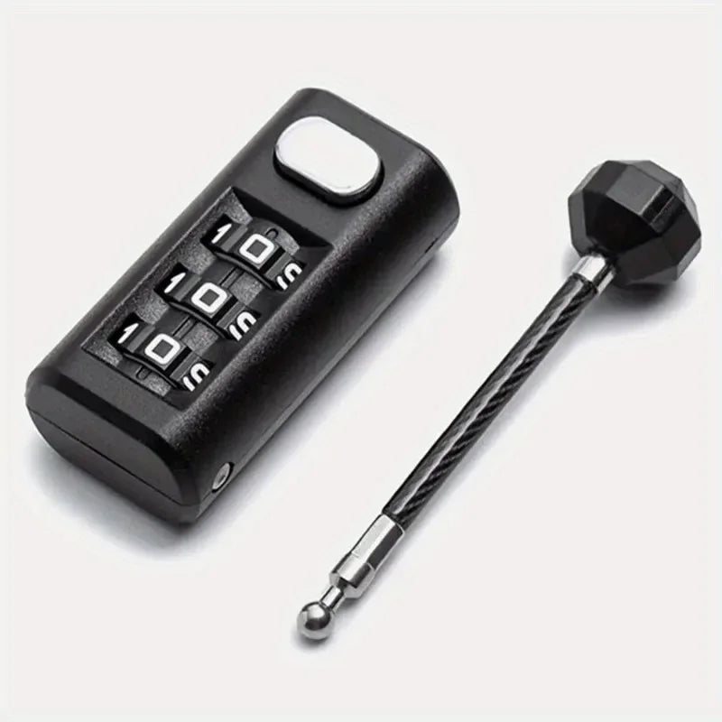 2Pcs/Lot Mini Lock Resettable Coded Lock Backpack Zipper Lock Luggage Padlock Dormitory Cabinet Lock 3 Digit Password Lock