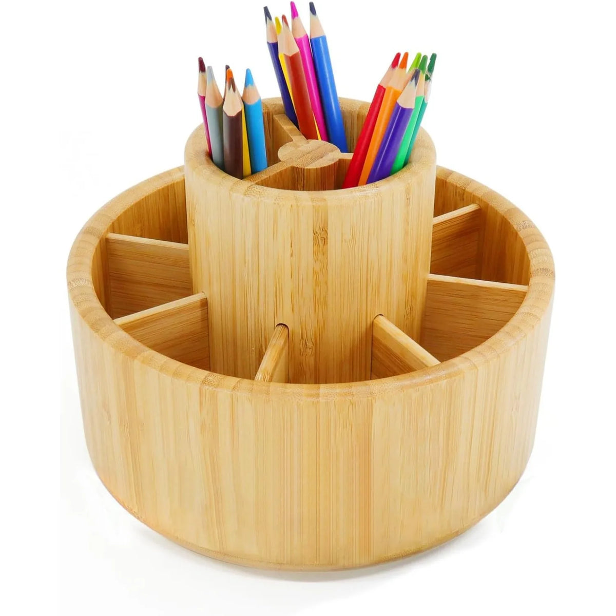 360° Rotating Desk Organizer, Heavy Duty Multi-Use Art Supply Caddy for Pens, Markers, Pencils, Makeup & Paint Brushes, All-in-One Storage Holder
