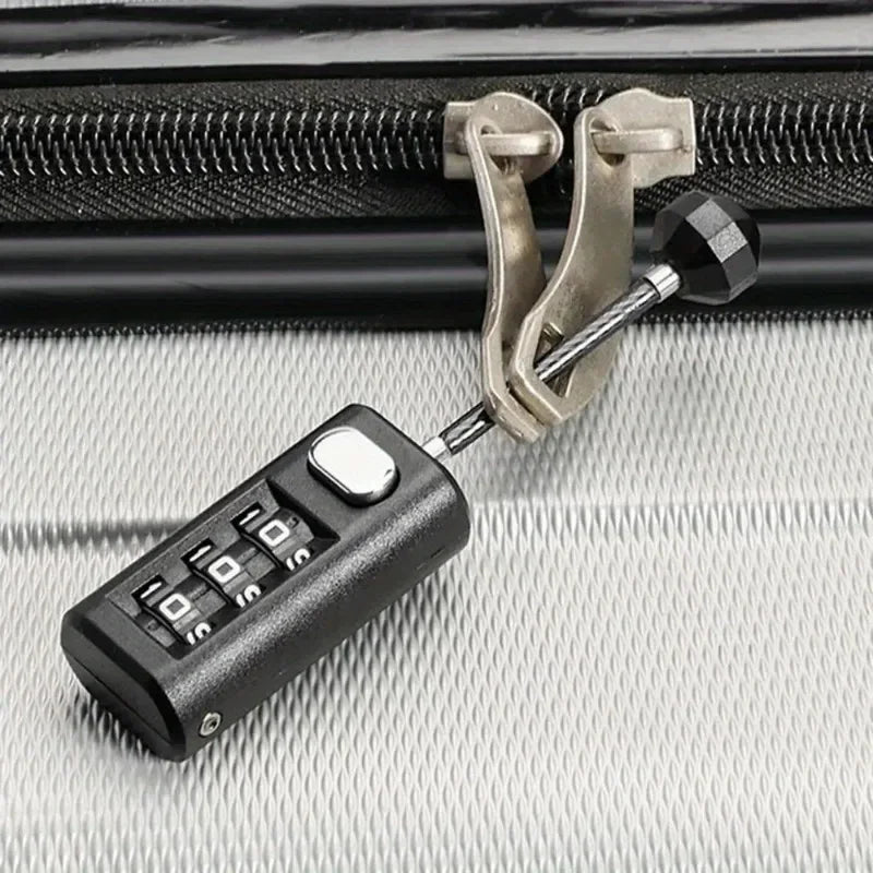 2Pcs/Lot Mini Lock Resettable Coded Lock Backpack Zipper Lock Luggage Padlock Dormitory Cabinet Lock 3 Digit Password Lock
