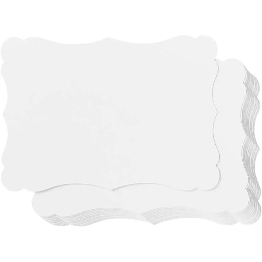 50 Pack Blank 5x7 White Greeting Cards - Thick Cardstock for DIY Invitations, Menus, Showers, Weddings