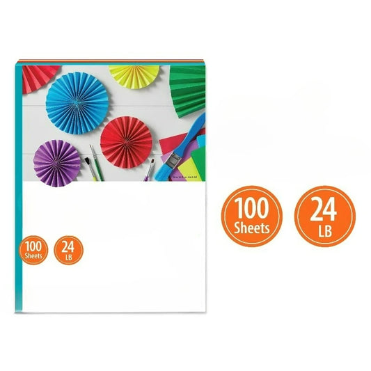 Assorted Primary Copy Paper, 8.5" x 11", 24 lb, 100 Sheets