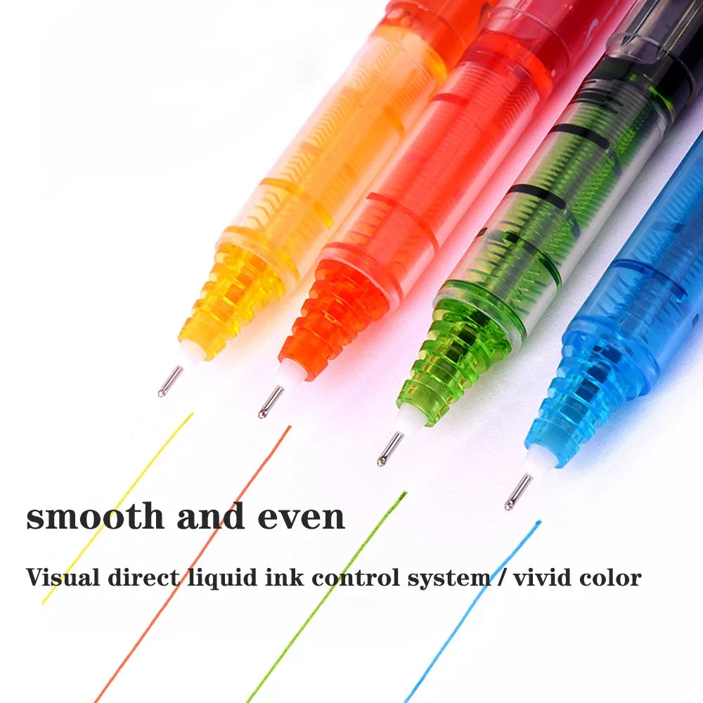 12pcs Pilot BX-V5 Gel Pens Hi Straight Liquid Pen Large Capacity Quick-drying Ink 0.5mm Needle Point Stationery