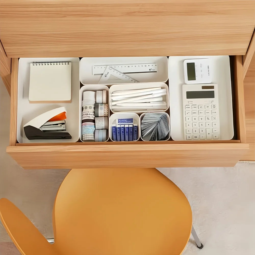 7pcs Set of Drawer Organizers, Designed to Separate Cosmetics And Skincare Products on Your Vanity, Suitable for Drawers of All Sizes, Desk & Drawer Organizer for Home Storage