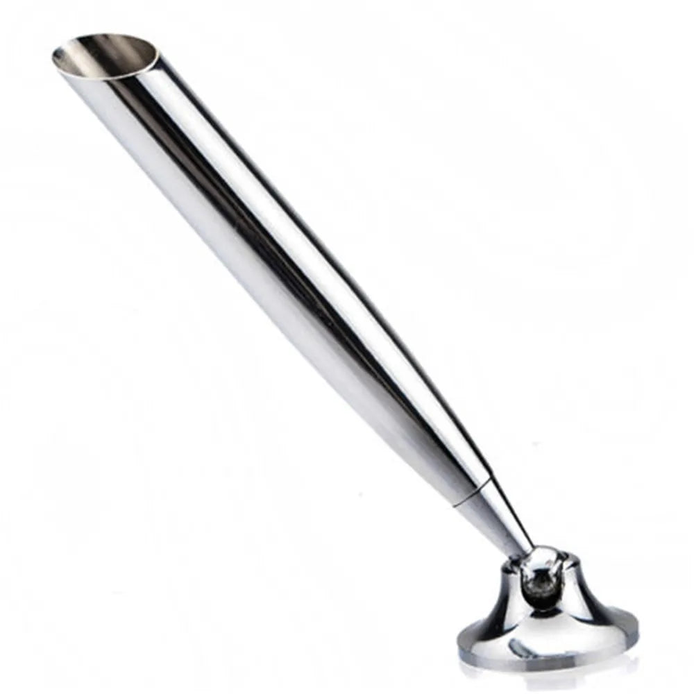 1PCS Desktop Metal Pen Pencil Holder Ball Point Swivel Stand Funnel Foundation Silver Gold As Gift Office Supplies