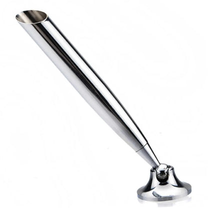 1PCS Desktop Metal Pen Pencil Holder Ball Point Swivel Stand Funnel Foundation Silver Gold As Gift Office Supplies