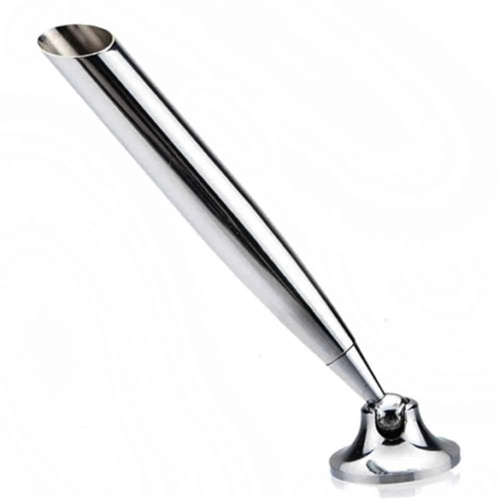 1PCS Desktop Metal Pen Pencil Holder Ball Point Swivel Stand Funnel Foundation Silver Gold As Gift Office Supplies
