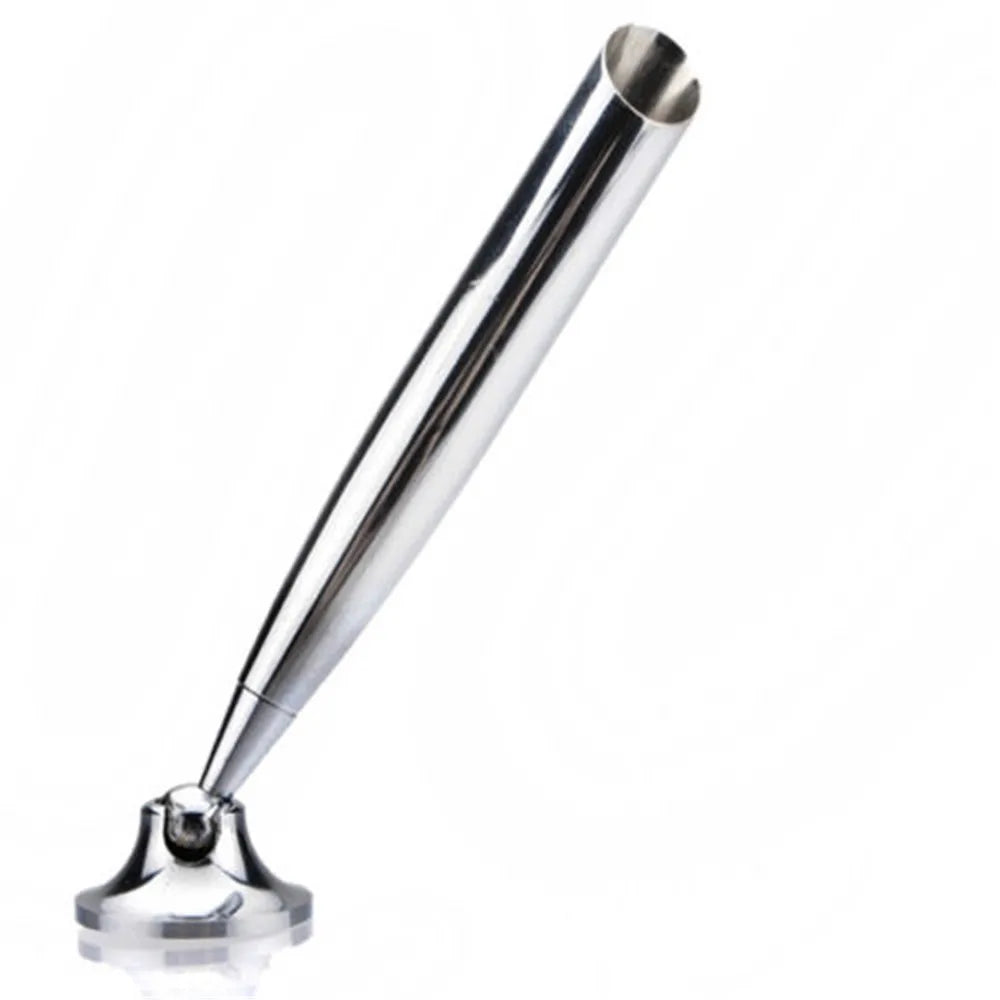 1PCS Desktop Metal Pen Pencil Holder Ball Point Swivel Stand Funnel Foundation Silver Gold As Gift Office Supplies