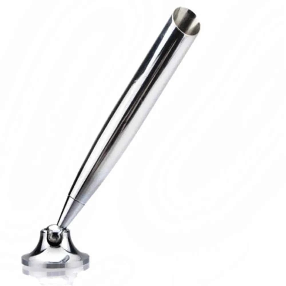 1PCS Desktop Metal Pen Pencil Holder Ball Point Swivel Stand Funnel Foundation Silver Gold As Gift Office Supplies