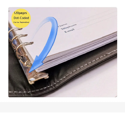 Smart Paper Notebook with Pen Loop, Cards Holder, Dot-coded Printed  Pages Hand Writing Compatible with Ophaya SyncPen & App