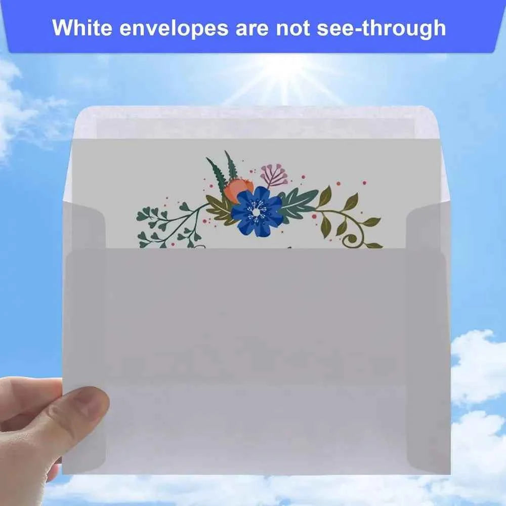 4x6 Inch 30-Piece White Invitation Cardstock with 30 Thank You Blank Greeting Cards for DIY Custom Printing
