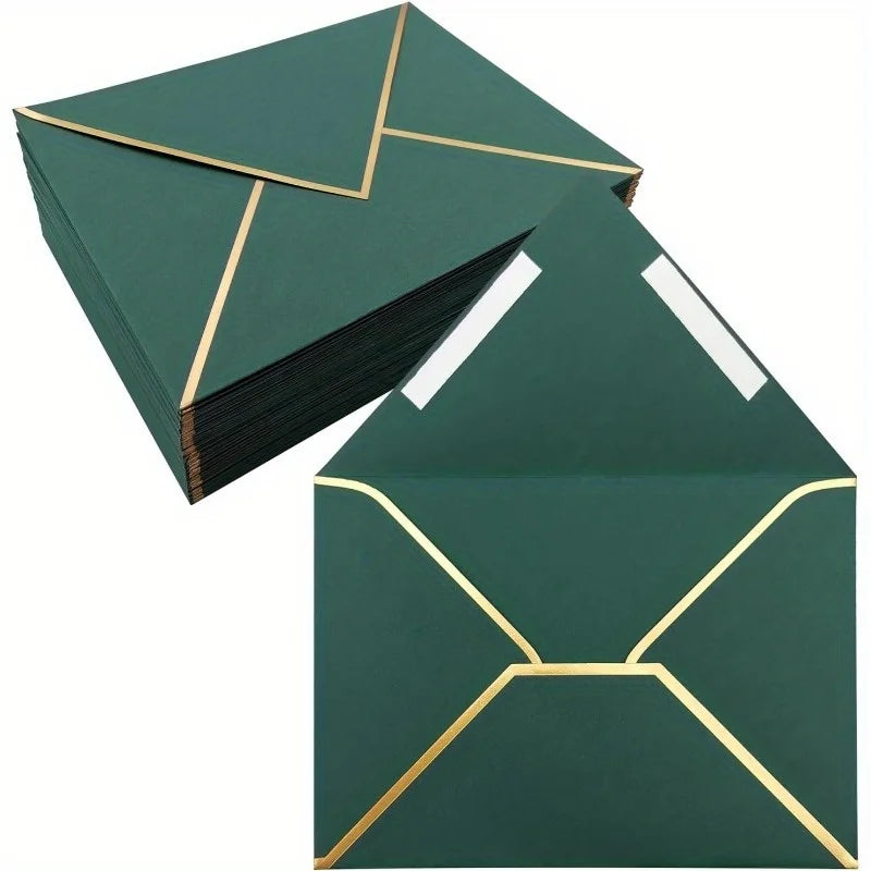 100 Pcs Western Style Envelopes Invitation Envelopes for Birthday Greeting Cards Postcards Letter Paper Party Invite Stationery Supplies