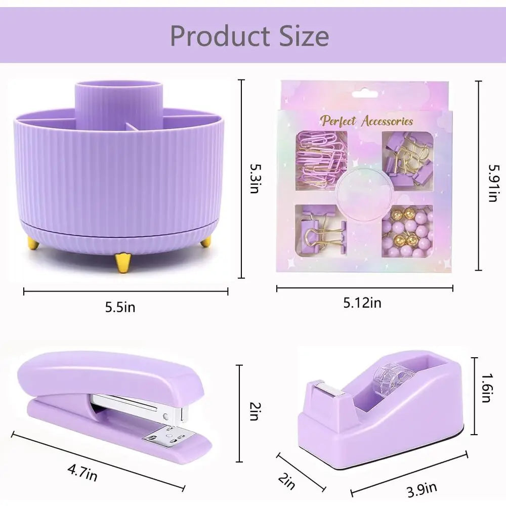 Office Supplies, School Supplies, Desk Accessories, Desk Organizer, Scissors, Stapler, Tape Dispenser, Binder Clips, Staples, St