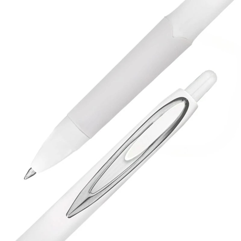 Retractable Gel Pens, Medium Point, 0.7mm, White Barrel, Black Ink, 4 Count