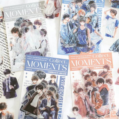 Mr Paper 120pcs/bag INS Handsome High School Boy Teenage Boy Theme Stickers Handbook DIY Phone Case Calendar Laotop Dairy Card