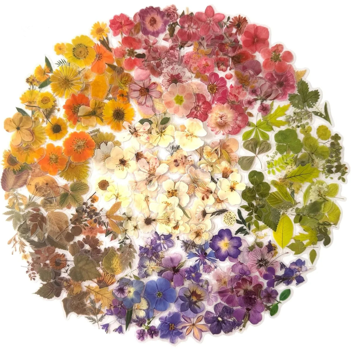 270pcs Flower Stickers Set, Dried Flowers Waterproof Stickers Decals Floral Botanical Journaling Stickers for Scrapbook Supplies Junk Journal Bullet Journals Planner Laptops Art Crafts