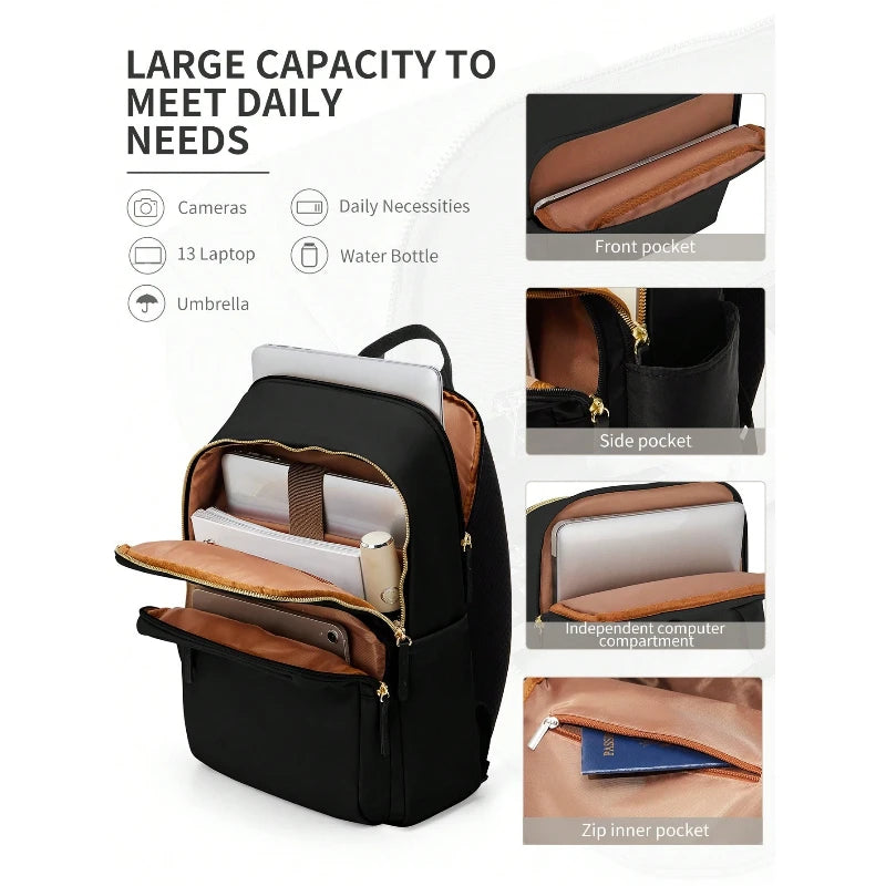 Laptop Backpack 15 Inch Waterproof Lightweight for Women Men Travel Work Business School