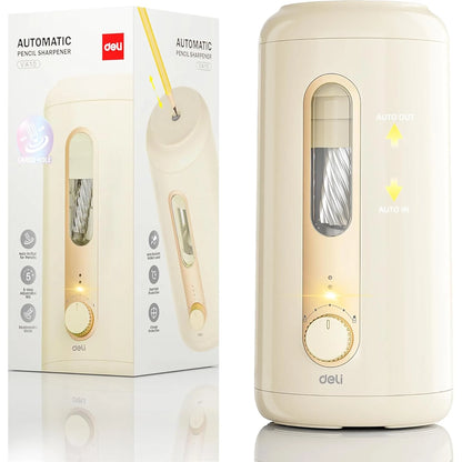 Deli Electric Pencil Sharpener Automatic USB Battery Operated 3 Modes Fast Sharp for Home Office School