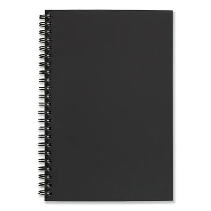 Wire bound Business Notebook, Wide/Legal Rule, Black Cover, 8" x 5", 80 Sheets