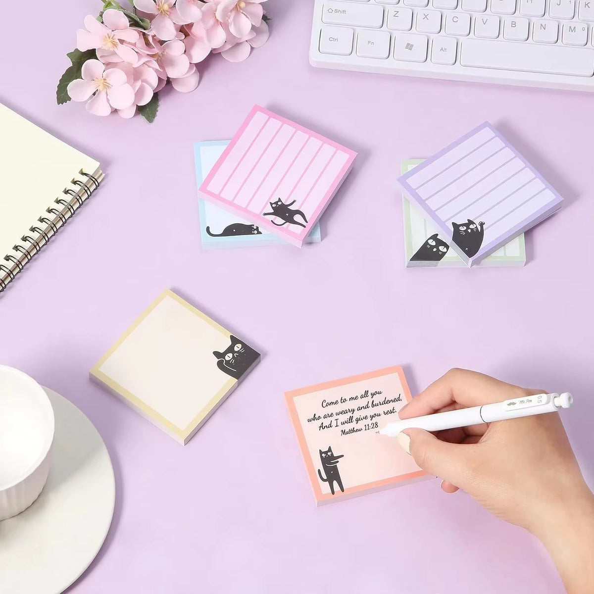 Sticky Notes, Creative Cartoon Memo Pads, Fridge Message Notes, Reusable Journal Stickers, Cute Office School