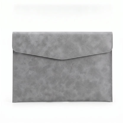 A4 Leather Document Folder, Thick Waterproof Portfolio Envelope, Snap Button File Bag, Large Capacity Business Portfolio Pouch for Contracts, Invoices & Paper Storage, Portable Office Document Holder