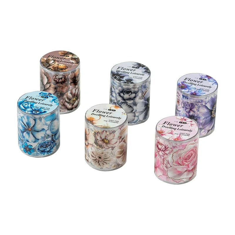 50mm*2m PET Plant Large petals tape Sticker Decorative collage Adhesive Diy Scrapbooking hand made Masking tape