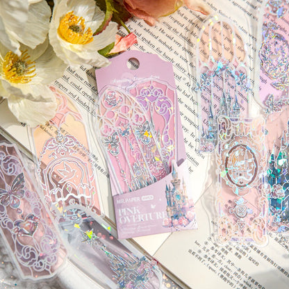 Mr Paper 40pcs/bag Shell Light PVC Bookmarks Streaming Dream Series High Value Ins Fresh Reading Marker Card Reading Bookmarks