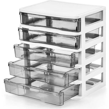 Compact Plastic Storage Bin, Clear Mini Organizer for Desk, Ideal for Craft, Accessories, and Stationery