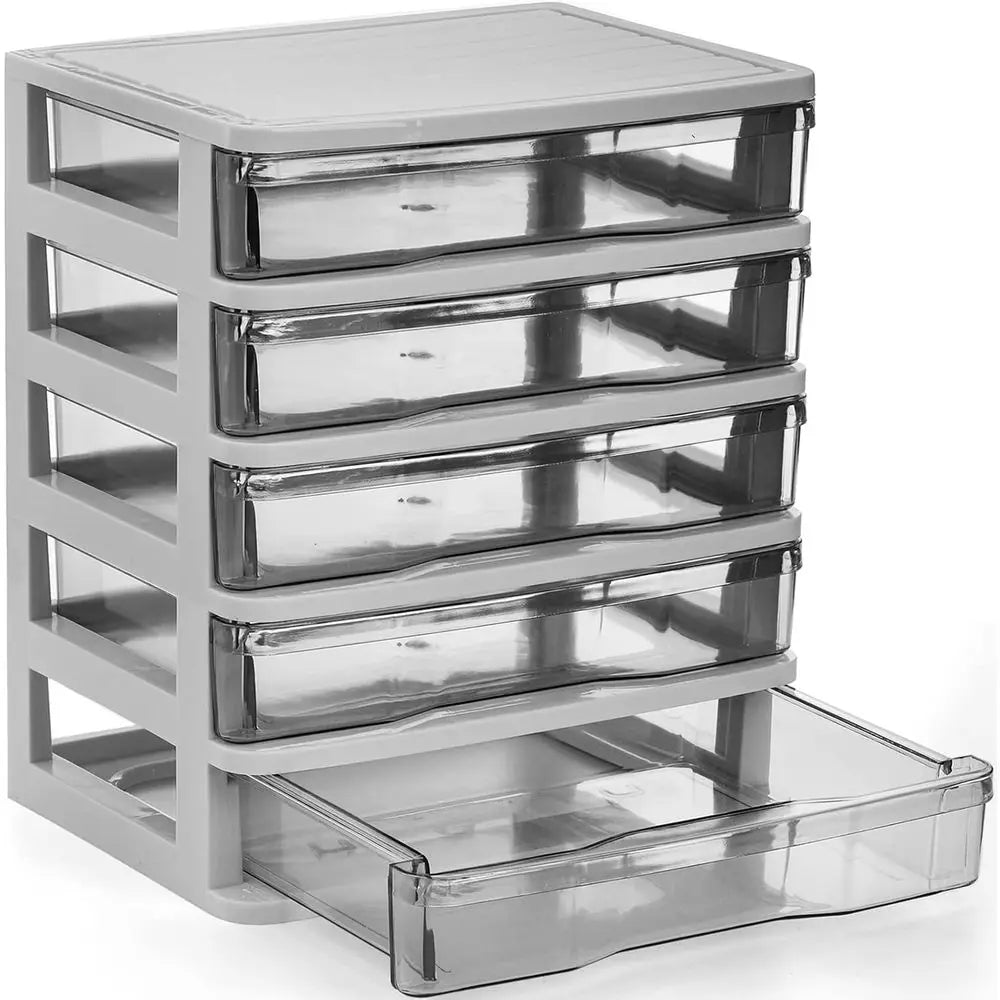 Compact Plastic Storage Bin, Clear Mini Organizer for Desk, Ideal for Craft, Accessories, and Stationery
