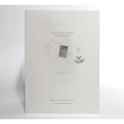 Reveal Card "",Angel Lighting Candle Illustration, Vintage Holiday Greeting Card with Envelope