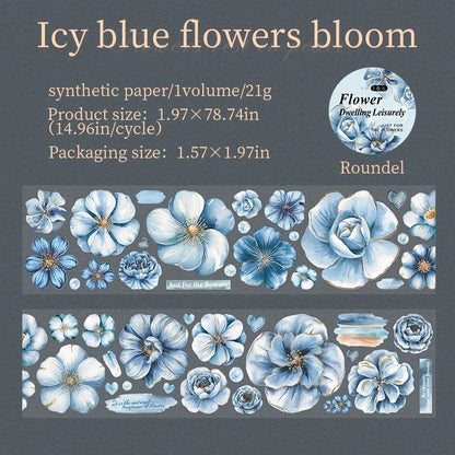 50mm*2m PET Plant Large petals tape Sticker Decorative collage Adhesive Diy Scrapbooking hand made Masking tape