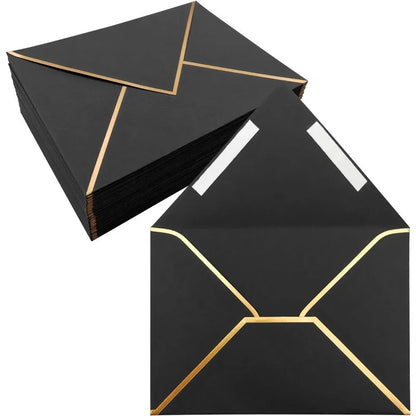 100 Pcs Western Style Envelopes Invitation Envelopes for Birthday Greeting Cards Postcards Letter Paper Party Invite Stationery Supplies