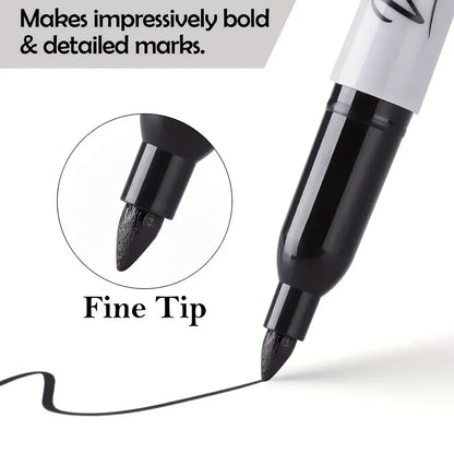 20/40/60-Pack Waterproof  Dual-Tip Permanent Markers, Quick-Drying, Waterproof & Smudge-Proof, for Office Marking, Note-Taking,