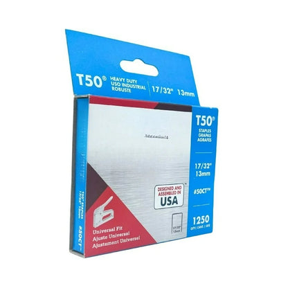 T50 17/32-inch Leg x 3/8-inch Gauge Ceiling Staples, 1,250-Pack