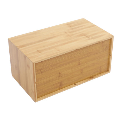 NEWEST Bamboo Desk Organizer, 4 Drawer Mini Desk Drawer, Desk Drawer Storage Box, for Office and Home