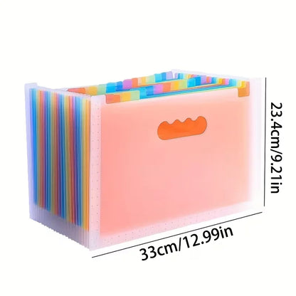 13/25-Slot Pocket Expanding File Folder,Large Capacity Expandable Rainbow Accordion Portable File Folder,Can Hold Binder with 2050 Sheets of Paper Capacity,Document Storage Bag,Suitable for Schools, Offices,Organizer,Home & M