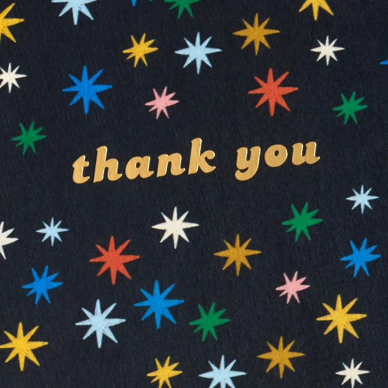 Thank-You Notes (Colorful Stars on Black), 10 ct.