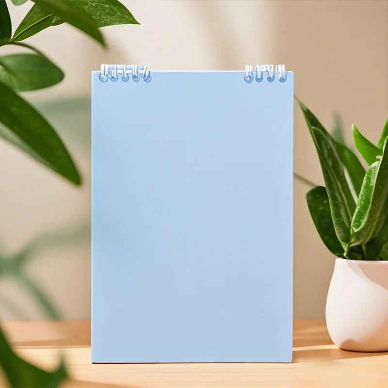 Top-Flip Loose-Leaf Notebook – Wooden, 360° Flipping, Double-Sided No Ink Leakage, Office Essential